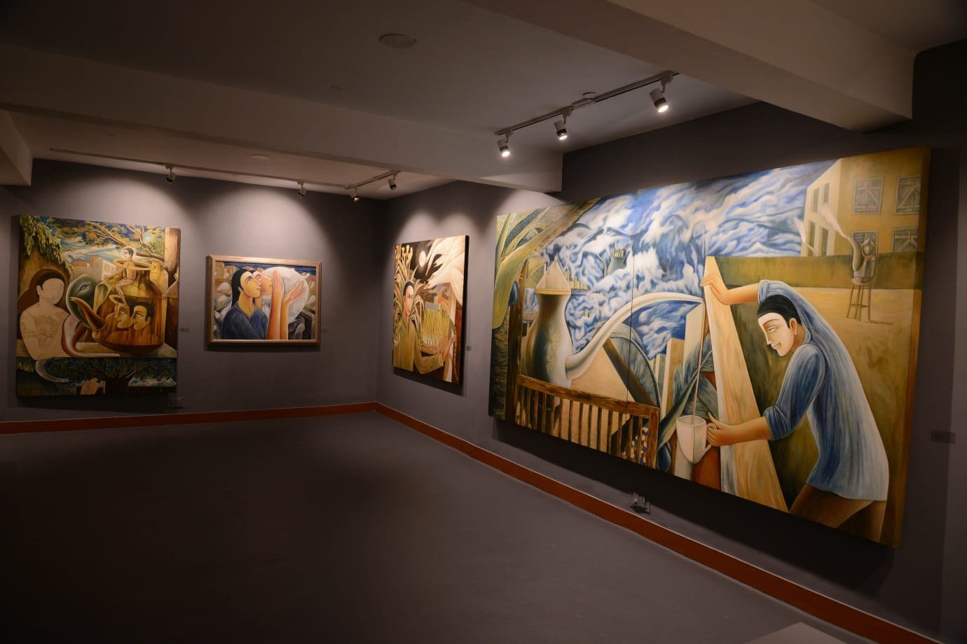 Gallery view of large canvases